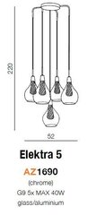 Azzardo подвесной светильник AZ1690 Elektra 5 цена и информация | Люстры | kaup24.ee