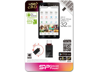 Mälupulk Silicon Power Mobile X31 32GB 3.0/MicroUSB hind ja info | Mälupulgad | kaup24.ee
