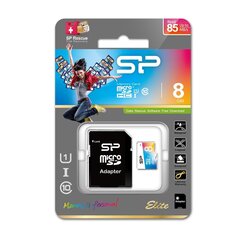 Silicon Power Elite UHS-1 Colorful 8 GB, hind ja info | Mobiiltelefonide mälukaardid | kaup24.ee