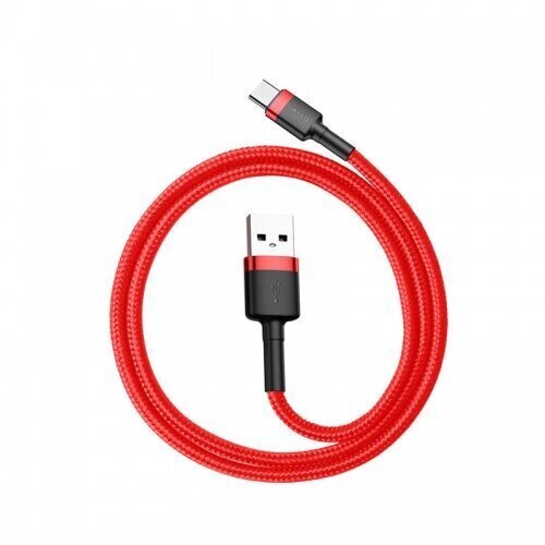 Kaabel Baseus USB2.0 A pesa - USB C pesa 0.5 m, QC3.0 nailonkattega Cafule, punane hind ja info | Mobiiltelefonide kaablid | kaup24.ee