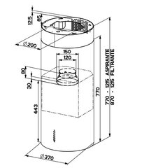 Faber Cylindra IS./4 EV8 X A37 цена и информация | Вытяжки на кухню | kaup24.ee