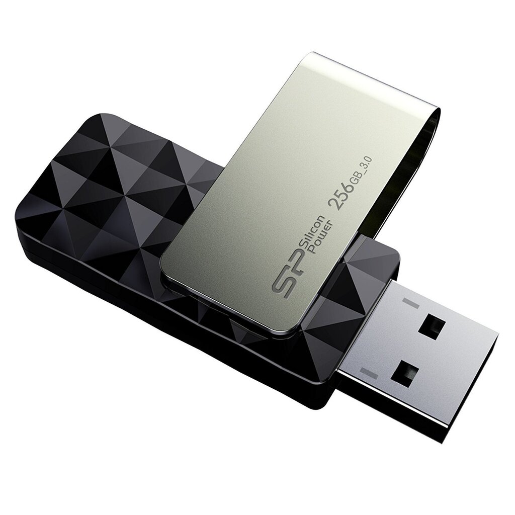 Silicon Power Blaze B30 USB flash drive 256 GB USB Type-A 3.2 Gen 1 (3.1 Gen 1) Black, Silver hind ja info | Mälupulgad | kaup24.ee