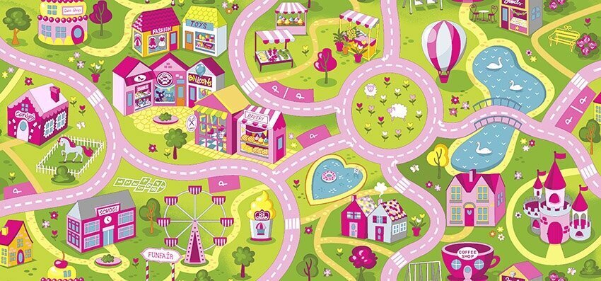 Lastetoa vaip Sweet Town 200x300 cm цена и информация | Vaibad | kaup24.ee