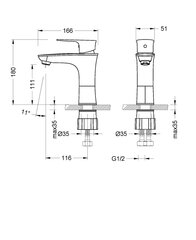 Смеситель для умывальника монолитный Lemark LM0206C NERO, хром (10 лет гарантии) цена и информация | Смесители | kaup24.ee