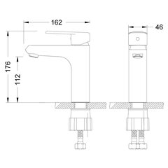 Valamusegisti monoliitne, kroom, Lemark LM0306C "Point" (10 years warranty) hind ja info | Vannitoa segistid | kaup24.ee