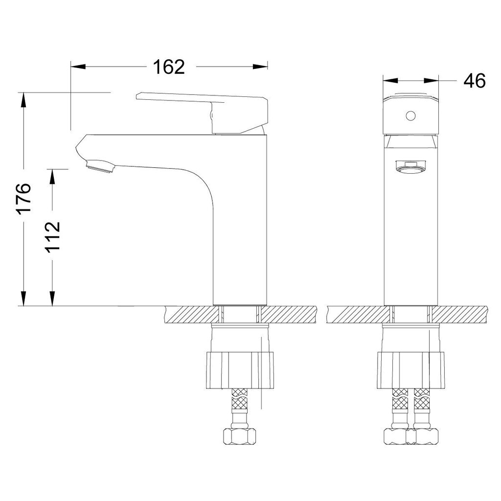 Valamusegisti monoliitne, kroom, Lemark LM0306C "Point" (10 years warranty) hind ja info | Vannitoa segistid | kaup24.ee