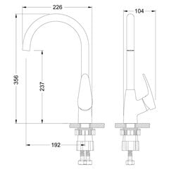 Смеситель для кухни, Lemark LM0405C Linara, хром (10 лет гарантии) цена и информация | Кухонные смесители  | kaup24.ee