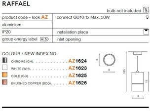 Rippvalgusti Azzardo AZ1623 Raffael hind ja info | Rippvalgustid | kaup24.ee