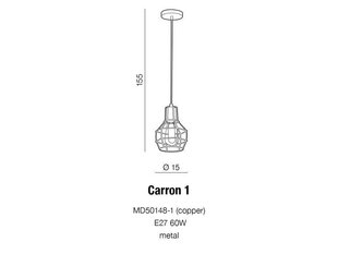 Azzardo подвесной светильник AZ1659 Carron 1 цена и информация | Люстры | kaup24.ee
