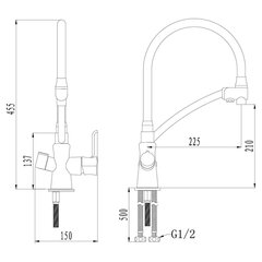 Köögisegisti,ühendusega joogiveefiltriga, kroom, Lemark LM3070C "Comfort" (10 years warranty) hind ja info | Köögisegistid | kaup24.ee