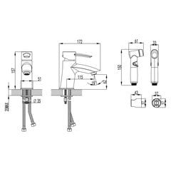 Valamu ja bidee segisti, kroom, Lemark LM3216C "Atlantiss" (10 years warranty) hind ja info | Vannitoa segistid | kaup24.ee