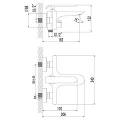 Vannisegisti Lemark LM4914CW Melange, 10 aastane garantii hind ja info | Vannitoa segistid | kaup24.ee