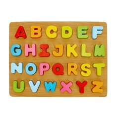 Деревянная головоломка - алфавит цена и информация | Развивающие игрушки и игры | kaup24.ee