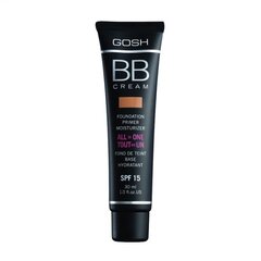 Jumestuskreem GOSH BB Cream Foundation 30 ml, 04 Chestnut цена и информация | Пудры, базы под макияж | kaup24.ee