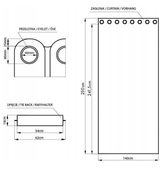 AmeliaHome kardin Duffy hind ja info | Kardinad | kaup24.ee