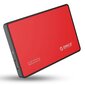 Hard drive external enclosure Orico SSD/HDD 2.5" SATA III (red) цена и информация | Välised kõvakettad (SSD, HDD) | kaup24.ee