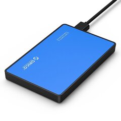 Hard drive external enclosure Orico SSD/HDD 2.5" SATA III (blue) цена и информация | Жёсткие диски (SSD, HDD) | kaup24.ee