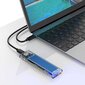 Enclosure SDD M.2 Orico, NVME, USB-C 3.1 Gen.2, 10Gbps (blue) цена и информация | USB jagajad, adapterid | kaup24.ee