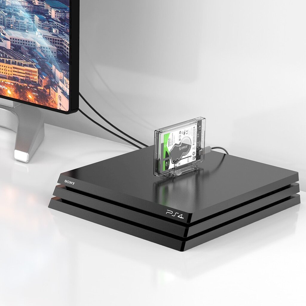 Orico 2,5" external HDD enclosure with stand, USB-C 3.1 + cable (USB 3.0 to USB-C) hind ja info | USB jagajad, adapterid | kaup24.ee