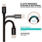 Swissten Textile Fast Charge 3A Lightning (MD818ZM/A) Data and Charging Cable 3m Black цена и информация | Kaablid ja juhtmed | kaup24.ee