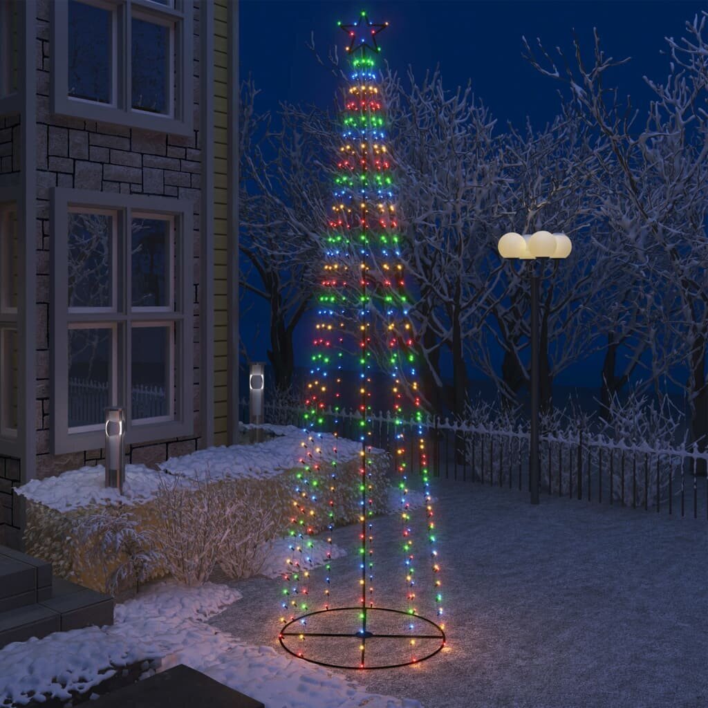 vidaXL koonusekujuline jõulupuu 400 värvilist LEDi, 100 x 360 cm hind ja info | Kunstkuused | kaup24.ee