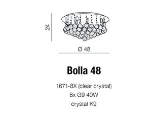 Azzardo светильник Bolla 48 AZ1287 цена и информация | Потолочные светильники | kaup24.ee