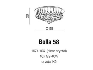 Azzardo светильник Bolla 58 AZ1288 цена и информация | Потолочные светильники | kaup24.ee