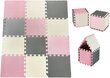 Puslematt 12 tk - hariv vahtmatt 120 x 90 x 1,2 cm - roosa цена и информация | Tegelustekid | kaup24.ee