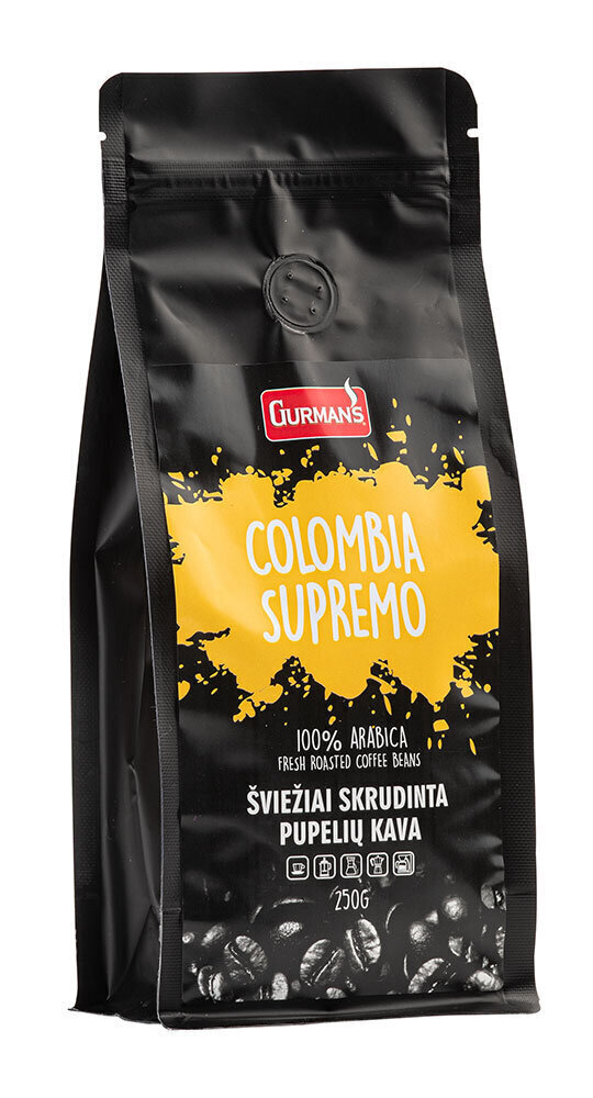 Gurman's Colombia Supremo kohvioad, 250g цена и информация | Kohv, kakao | kaup24.ee