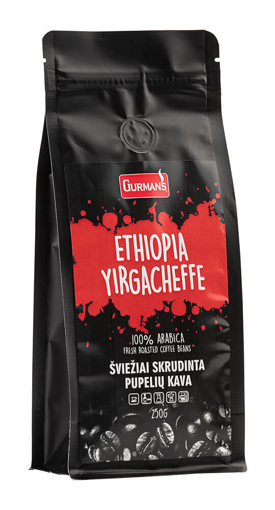 Gurman's Ethiopia Yirgacheffe kohvioad, 250g цена и информация | Kohv, kakao | kaup24.ee