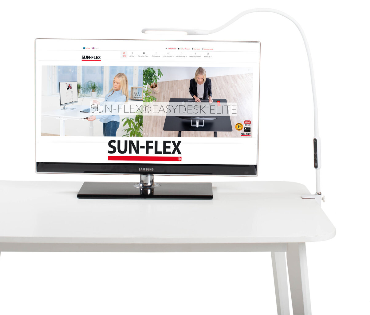 Laualamp Sun-Flex DESKLITE ™, valge hind ja info | Laualambid | kaup24.ee