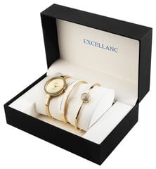 Ehete komplekt Excellanc: kell ja kaks käevõru naistele, kuldset värvi hind ja info | Ehete komplektid | kaup24.ee