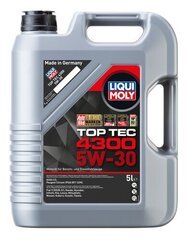 Mootoriõli Liqui Moly Top Tec 4300 5W-30 5L hind ja info | Mootoriõlid | kaup24.ee