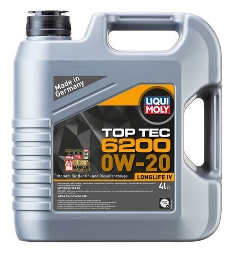 Mootoriõli Liqui Moly Top Tec 6200 0W-20 4L hind ja info | Mootoriõlid | kaup24.ee