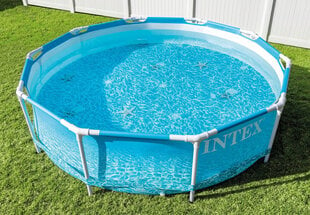 Каркасный бассейн Intex Metal Frame Beachside 305x76 см, с фильтром цена и информация | Бассейны | kaup24.ee