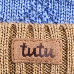 Poiste müts TuTu meriinovillast, pruun/sinine цена и информация | Зимняя одежда для детей | kaup24.ee
