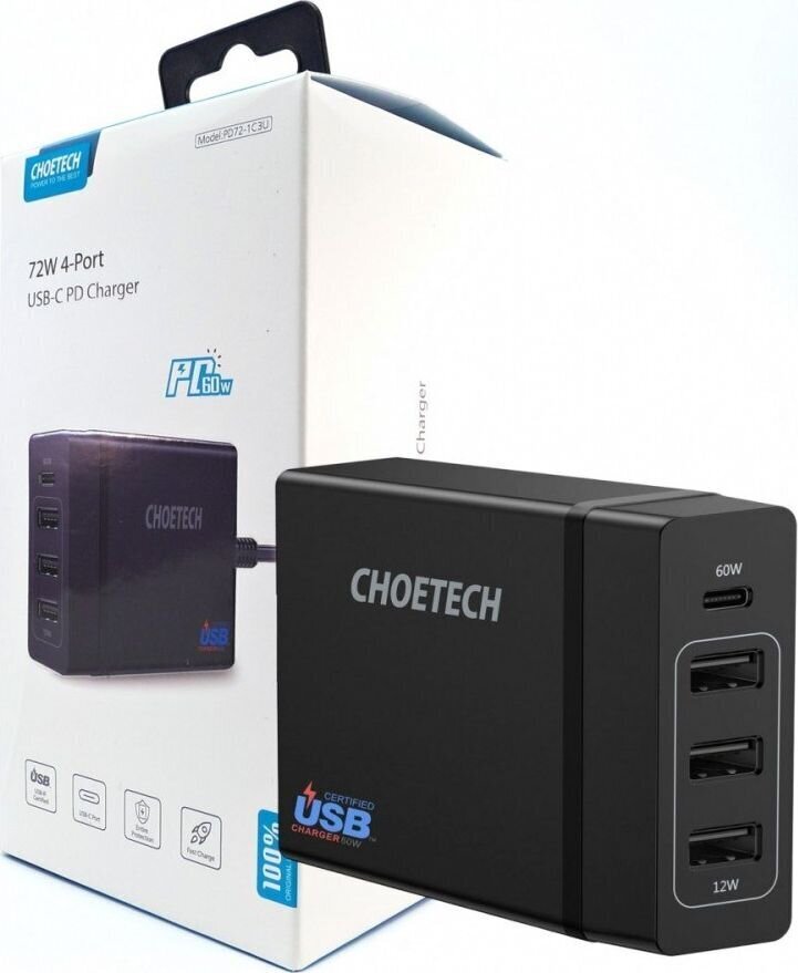 Choetech PD72-1C3U hind ja info | Mobiiltelefonide laadijad | kaup24.ee