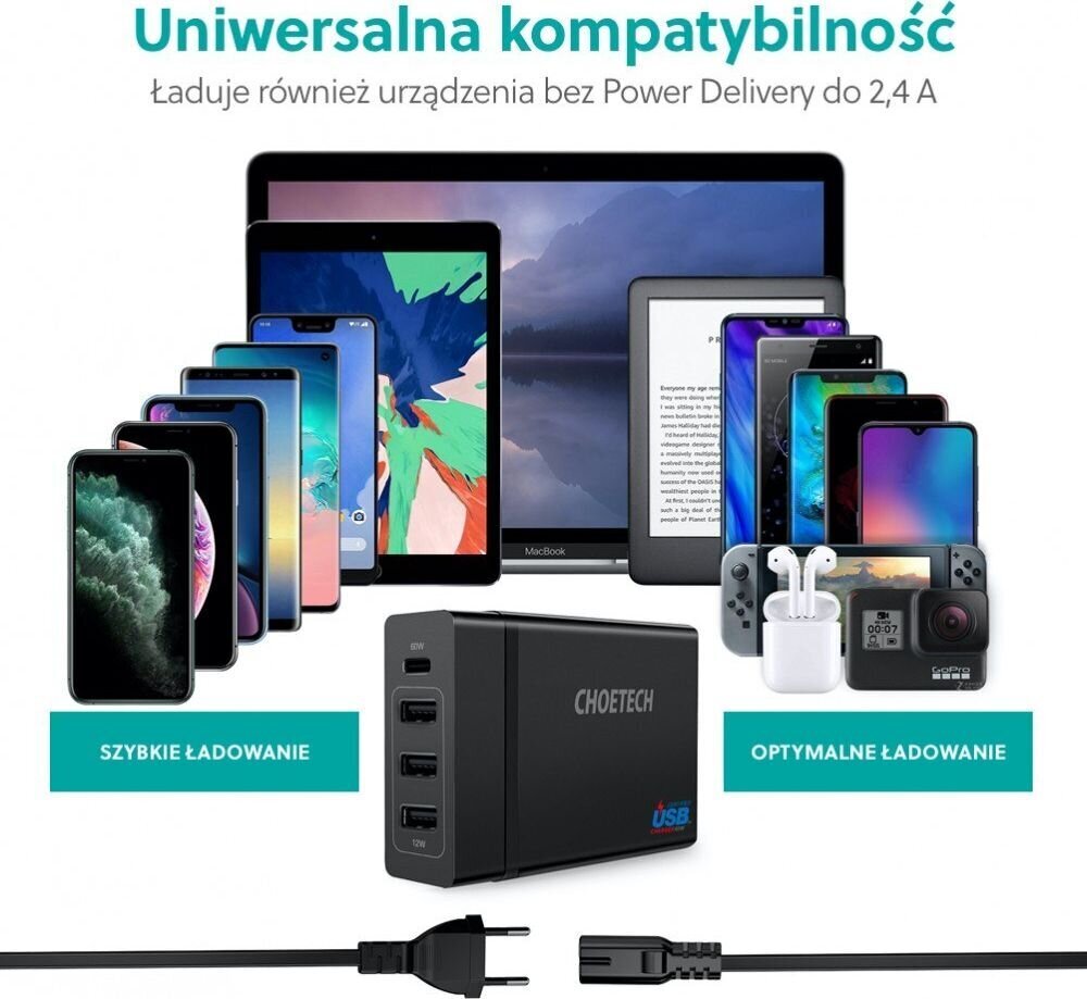 Choetech PD72-1C3U цена и информация | Mobiiltelefonide laadijad | kaup24.ee