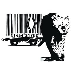 Vöötkoodiga leopard seinakleebis - tiiger puuriga kleebis - ruumi kaunistamine hind ja info | Seinakleebised | kaup24.ee