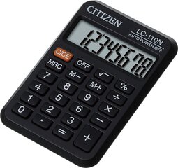 Калькулятор Карманный Citizen LC 110NR цена и информация | Канцелярские товары | kaup24.ee