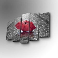 Репродукция пяти частей Красный зонтик цена и информация | Картины, живопись | kaup24.ee