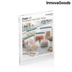 Набор из 6 многоразовых пакетов на молнии ZAGS INNOVAGOODS цена и информация | Посуда для хранения еды | kaup24.ee