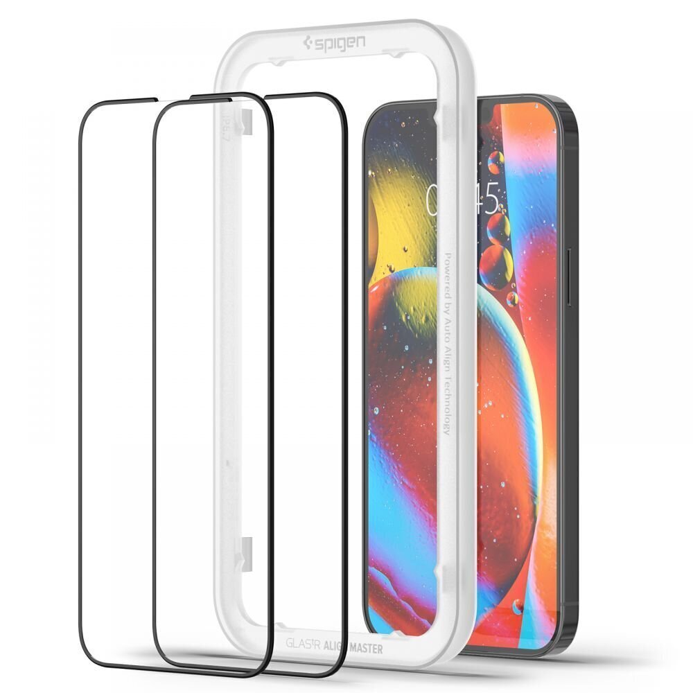 Spigen ALM Glass FC iPhone 13 Pro Max ja iPhone 14 Plus ekraanikaitse, 2 tk. hind ja info | Ekraani kaitsekiled | kaup24.ee