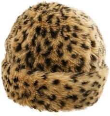 Kunstkarusnahast müts, leopardi mustriga, pruun hind ja info | Naiste mütsid ja peapaelad | kaup24.ee
