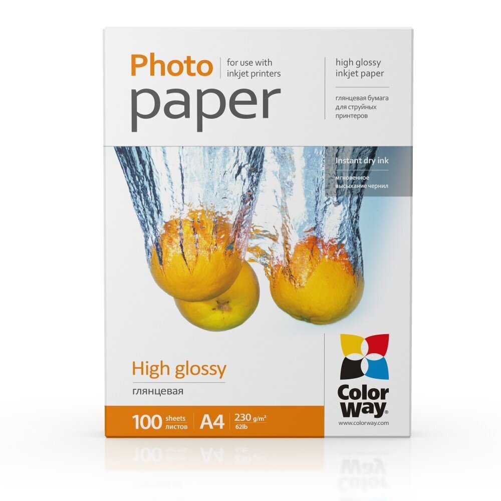 Kontoripaber ColorWay A4 230 g/m 100 lehte hind ja info | Vihikud, märkmikud ja paberikaubad | kaup24.ee