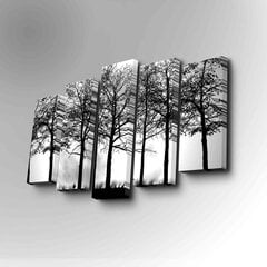Viieosaline reproduktsioon Puud hind ja info | Seinapildid | kaup24.ee