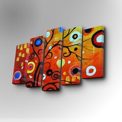 Репродукция из пяти частей Цветное дерево цена и информация | Картины, живопись | kaup24.ee