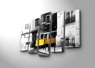 Репродукция из пяти частей Трамвай в городе цена и информация | Репродукции, картины | kaup24.ee
