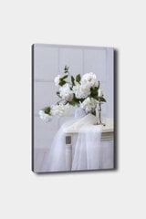 Репродукция Белые цветы и свеча цена и информация | Картины, живопись | kaup24.ee