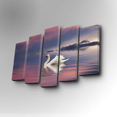 Репродукция из пяти частей Лебедь цена и информация | Картины, живопись | kaup24.ee